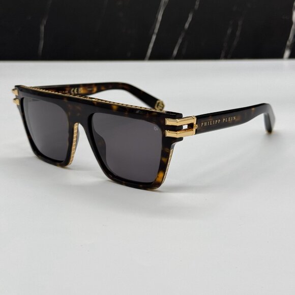 NEW SPP108M 0722 PHILIPP PLEIN ICON HAVANA UNISEX SUNGLASSES - Picture 5 of 13